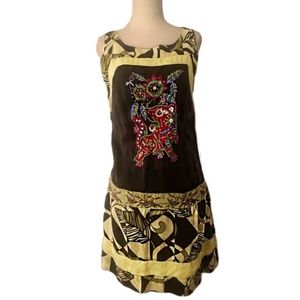 Vintage Custo Barcelona silk LION dress